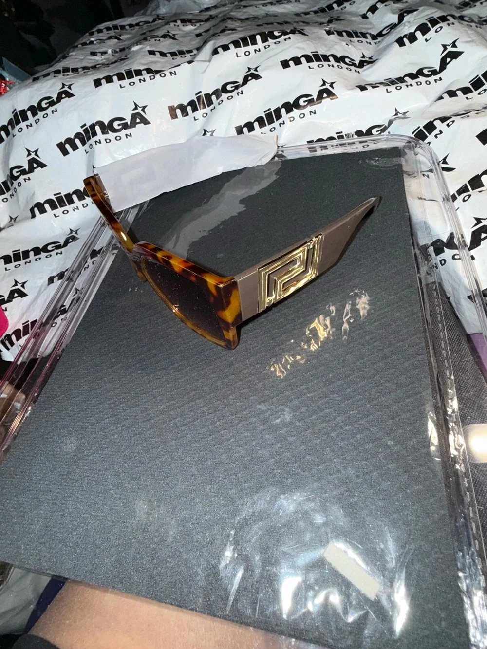 New Tortoiseshell, Sunglasses with Gold Accents Estate sale Vintage, Gorgeous!